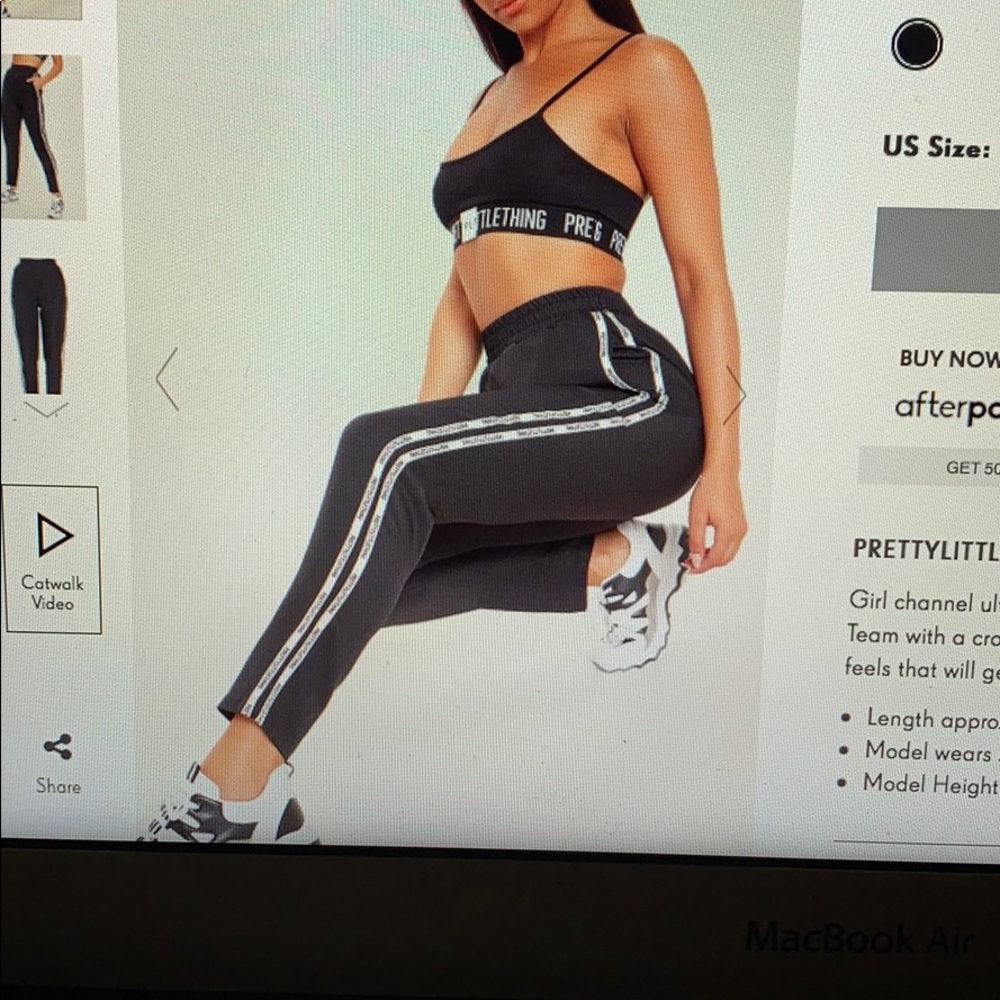 Black Track Pants never worn